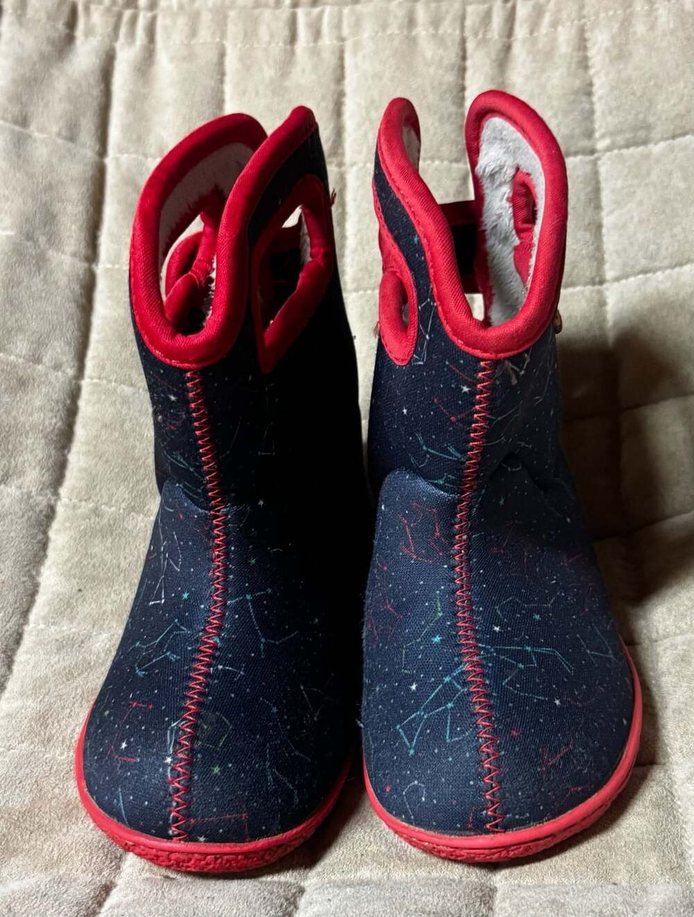 Baby Bogs Constellation Size 8 Infant Blue Multi Waterproof Boots